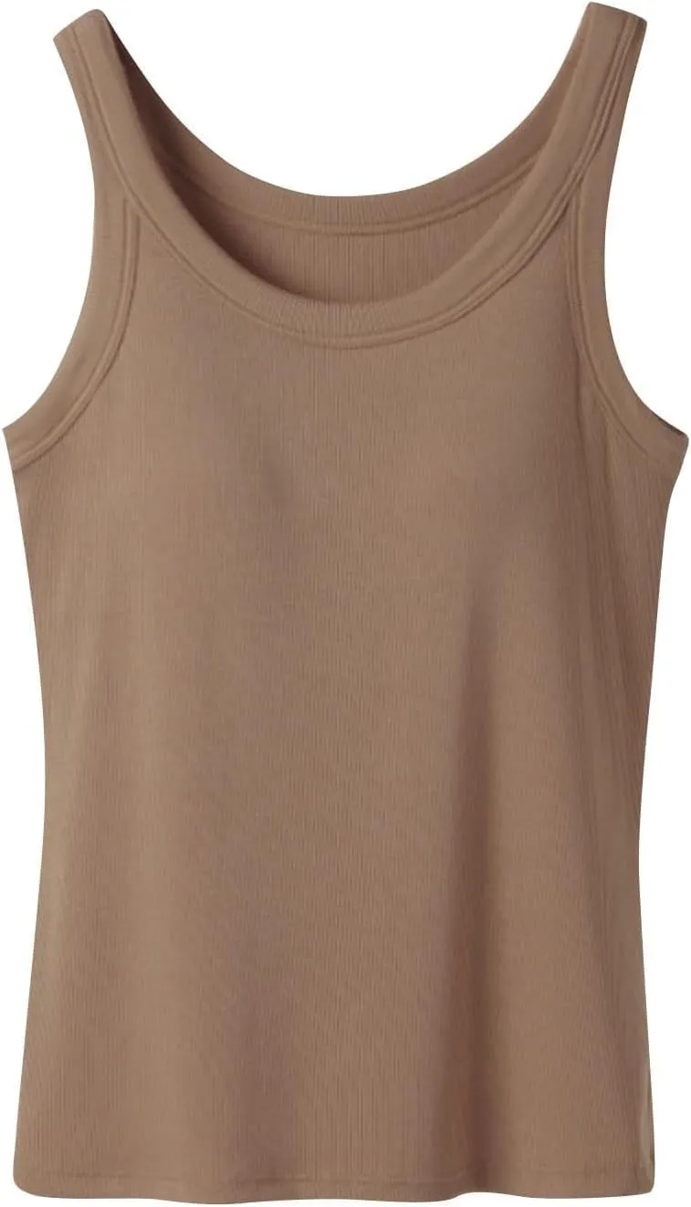 Camisole Tops for Women Built in Bra Adjustable Spaghetti Strap Tank Tops Basic Workout Summer Shelf Bra