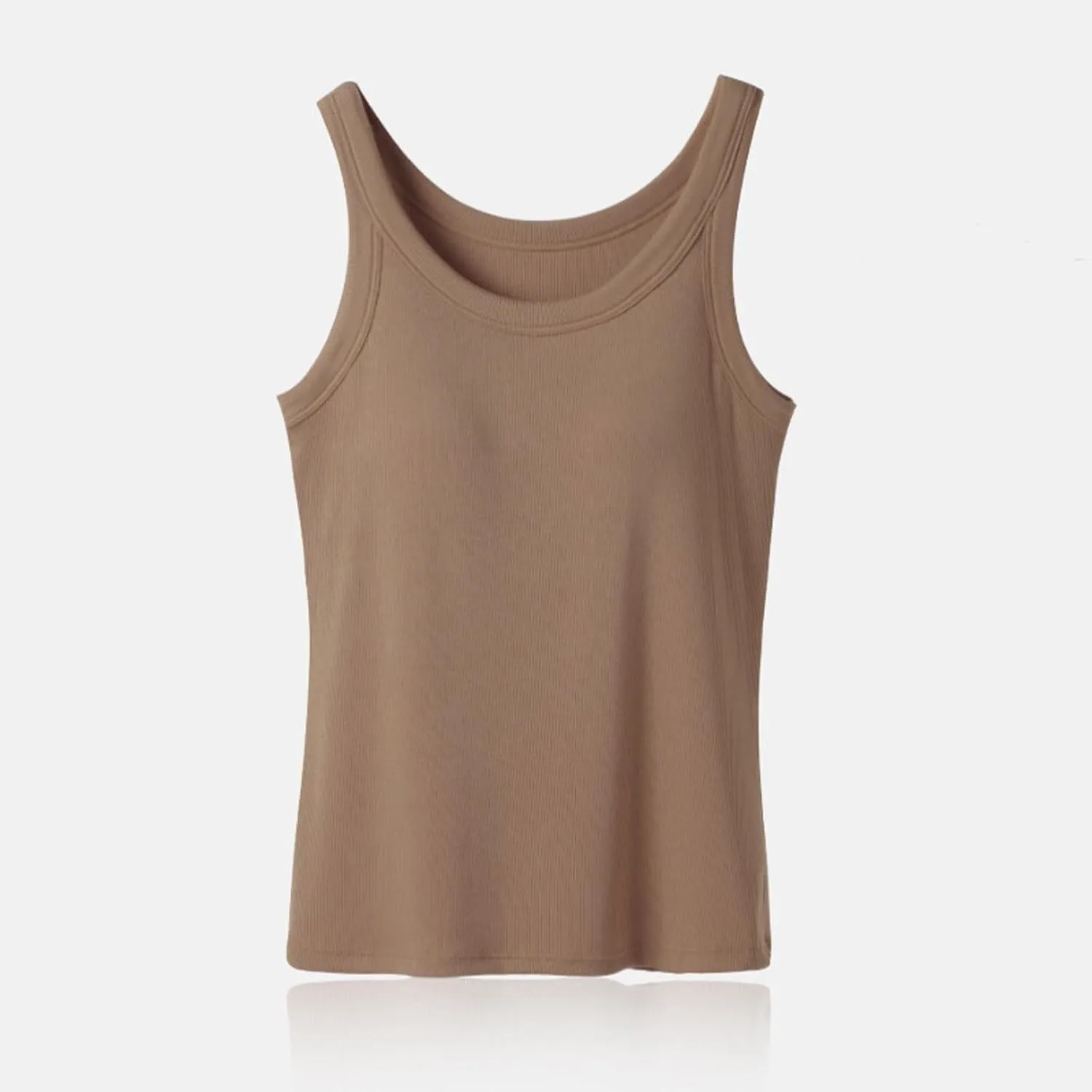 Camisole Tops for Women Built in Bra Adjustable Spaghetti Strap Tank Tops Basic Workout Summer Shelf Bra