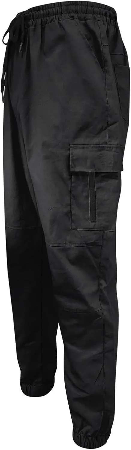 Cargo Pants for Men Big and Tall Pants for Men with Zipper Casual Pockets Street Sports Men's Slim Jogging Sweatpants
