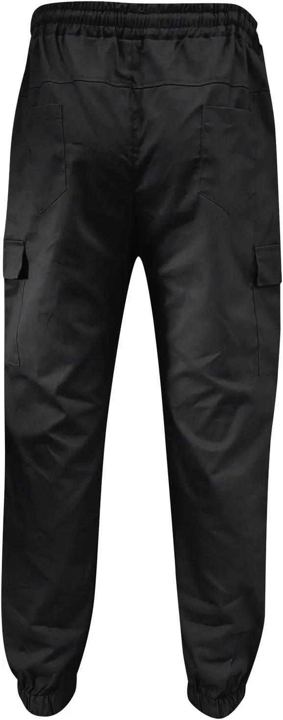Cargo Pants for Men Big and Tall Pants for Men with Zipper Casual Pockets Street Sports Men's Slim Jogging Sweatpants