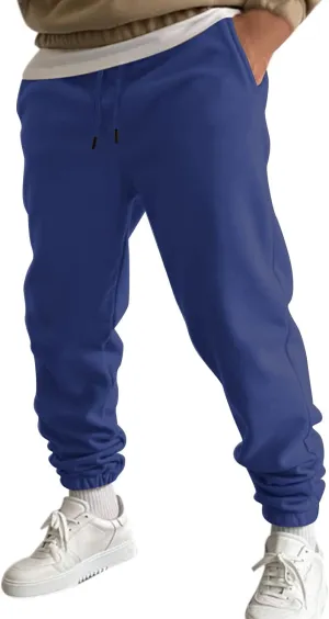 Cargo Pants for Men Relaxed Fit Pant Mens Fleece Active Athletic Workout Jogger Sweatpants for Men with Zipper Pocket