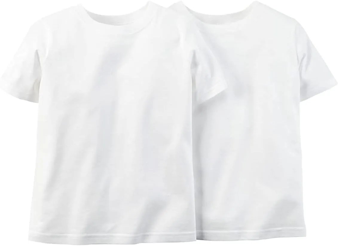 Carter's Boy`s Short Sleeve 2-Pack Cotton Undershirts