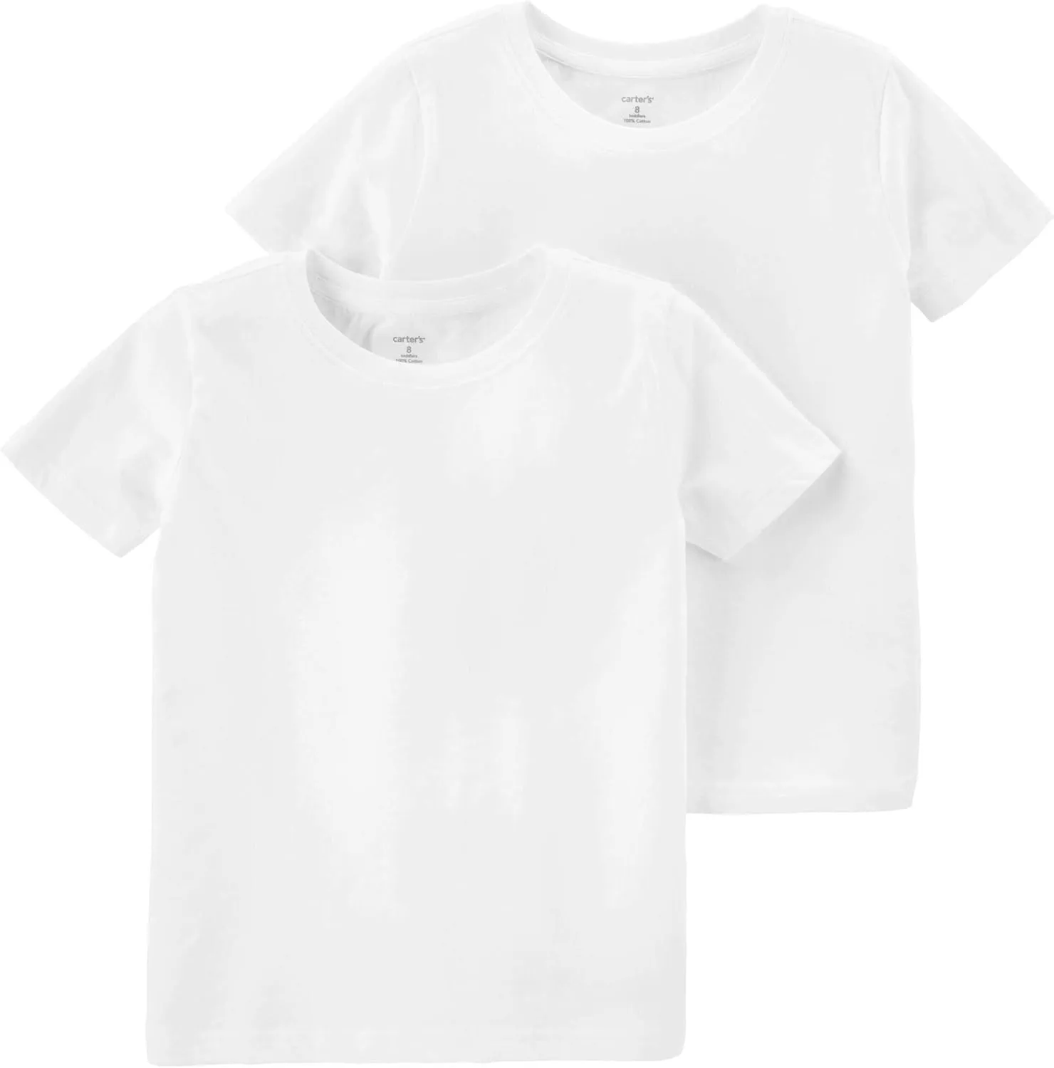 Carter's Boy`s Short Sleeve 2-Pack Cotton Undershirts