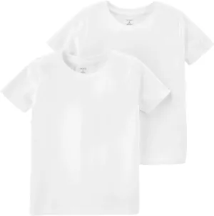 Carter's Boy`s Short Sleeve 2-Pack Cotton Undershirts