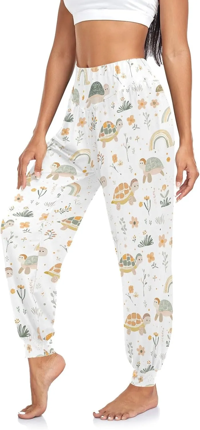 CHIFIGNO Yoga Pants for Women Harem Pants Sport Workout Pants Lightweight Lounge Pants