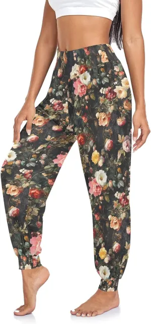 CHIFIGNO Yoga Pants for Women Harem Pants Sport Workout Pants Lightweight Lounge Pants