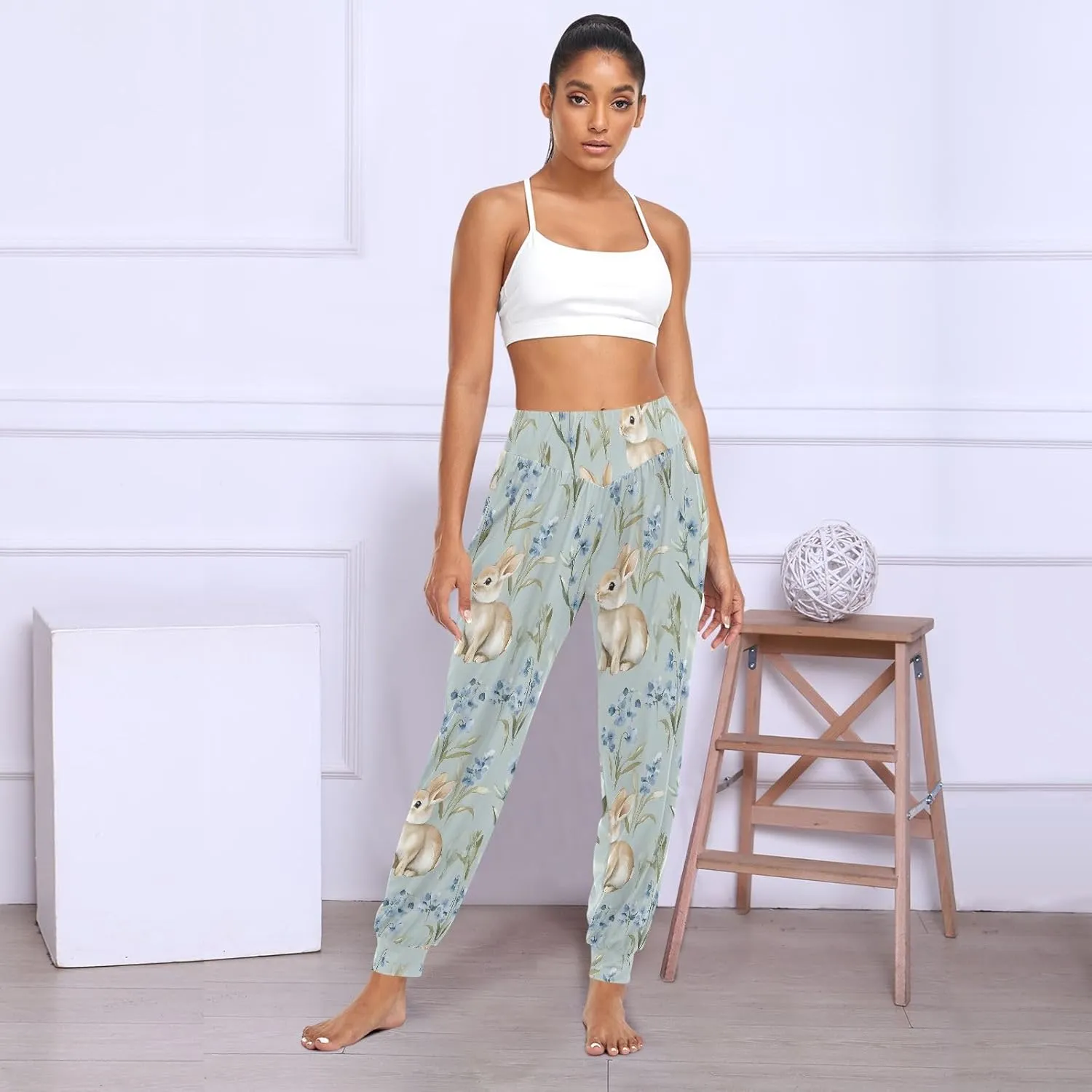 CHIFIGNO Yoga Pants for Women Harem Pants Sport Workout Pants Lightweight Lounge Pants