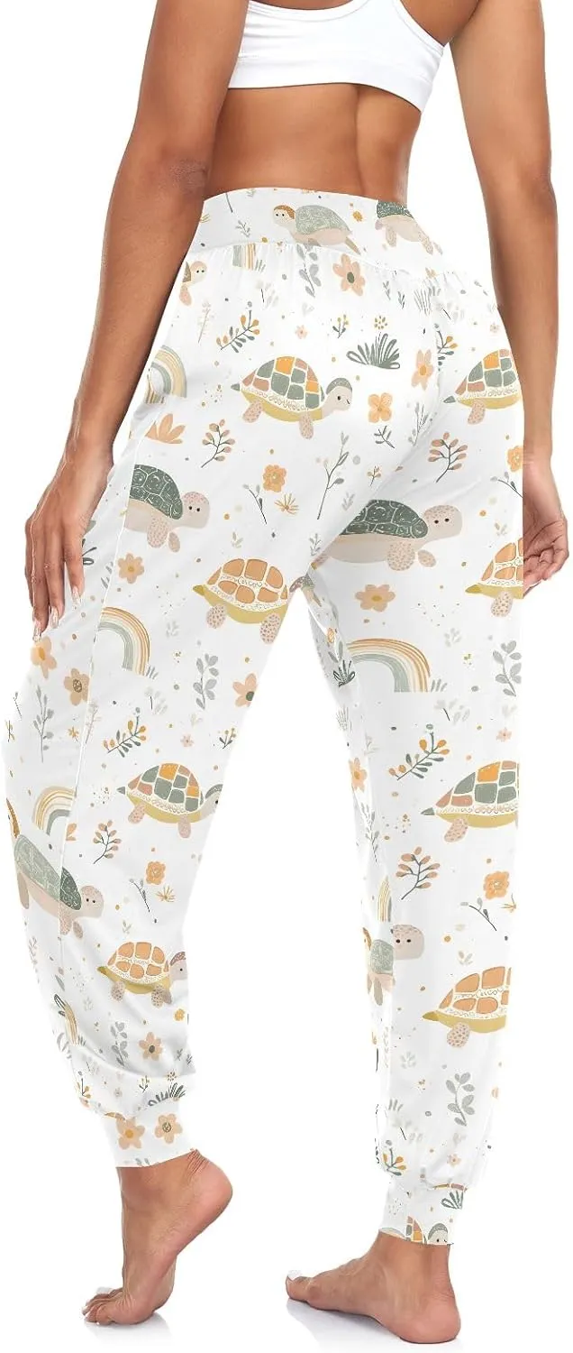 CHIFIGNO Yoga Pants for Women Harem Pants Sport Workout Pants Lightweight Lounge Pants