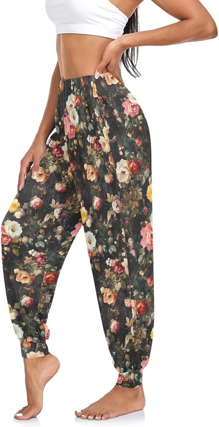 CHIFIGNO Yoga Pants for Women Harem Pants Sport Workout Pants Lightweight Lounge Pants
