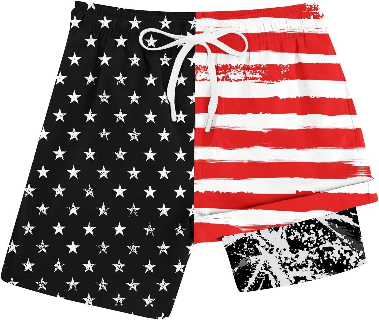 Cozople 7-20T Boys Swim Trunks with Compression Liner Big Boys Quick Dry Bathing Suit Stretch 2 in 1 Beach Swimming Shorts