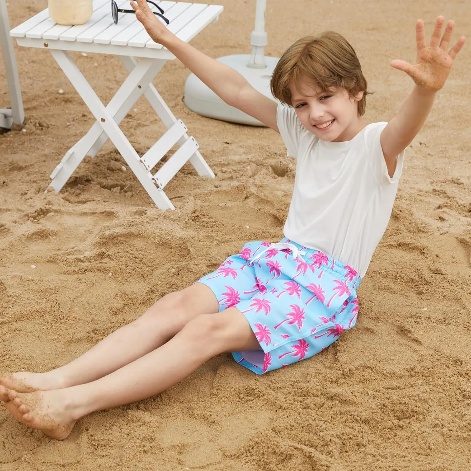 Cozople 7-20T Boys Swim Trunks with Compression Liner Big Boys Quick Dry Bathing Suit Stretch 2 in 1 Beach Swimming Shorts