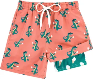 Cozople 7-20T Boys Swim Trunks with Compression Liner Big Boys Quick Dry Bathing Suit Stretch 2 in 1 Beach Swimming Shorts