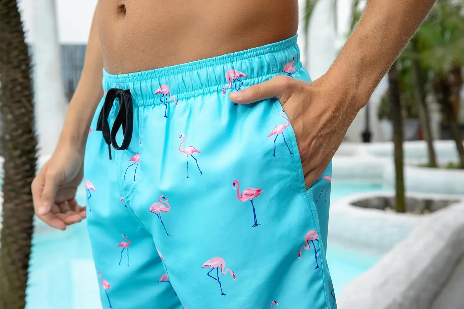 Cozople Mens Swimming Trunks with Compression Liner Swim Shorts 7 inch Quick Dry Bathing Suit Anti Chafe Boardshorts