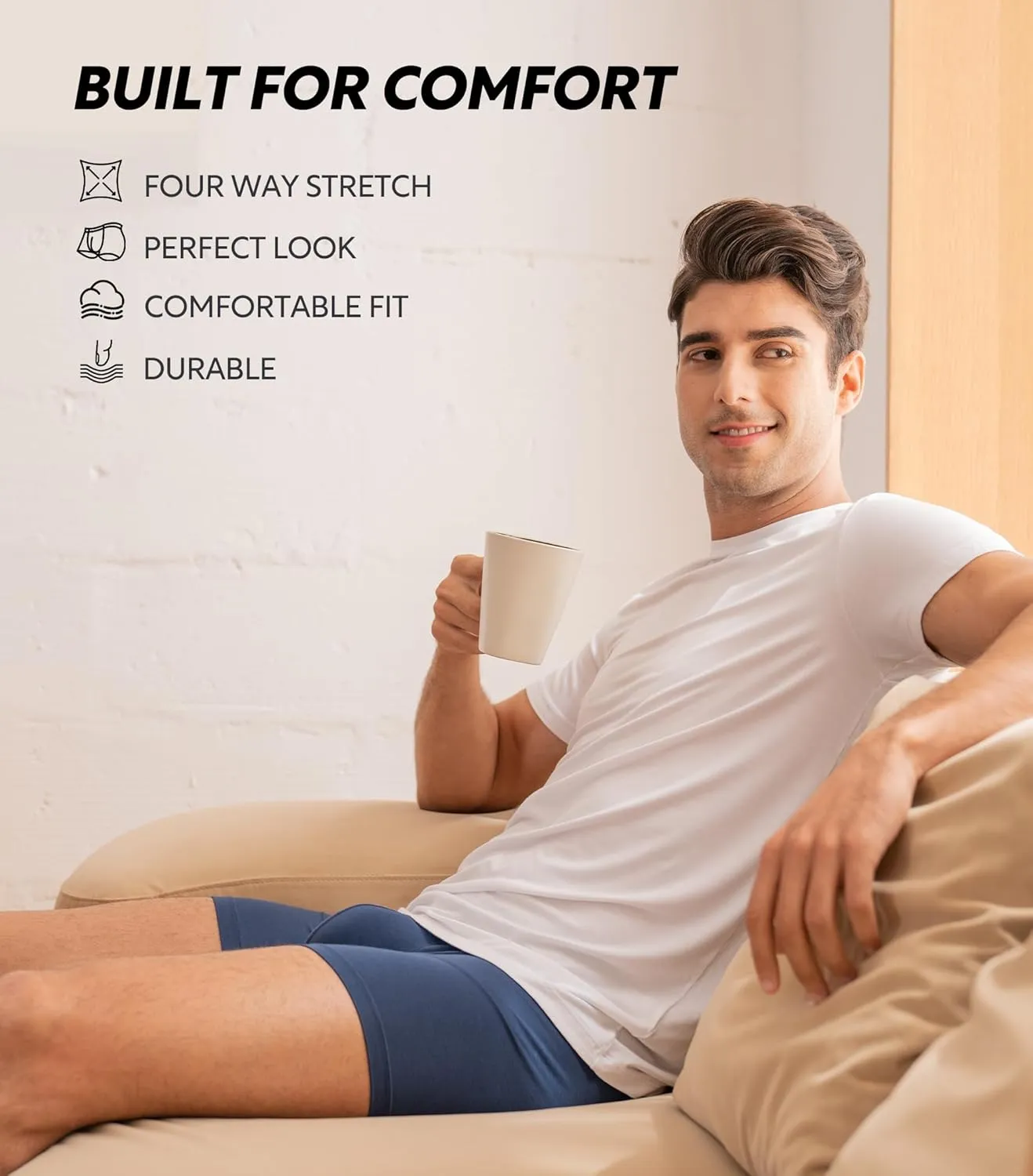 DAVID ARCHY Mens Underwear Ultra Soft Micro Modal Support Pouch Trunks Moisture Wicking Boxer Briefs for Men 3 or 4 Packs