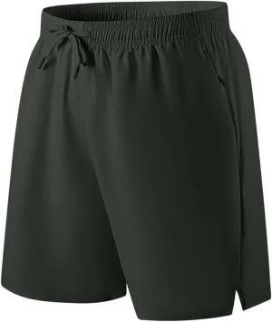 Dgoopd Mens Shorts Casual Quick Dry Shorts Workout Athletic Hiking Shorts Lightweight Running Shorts with Zipper Pockets