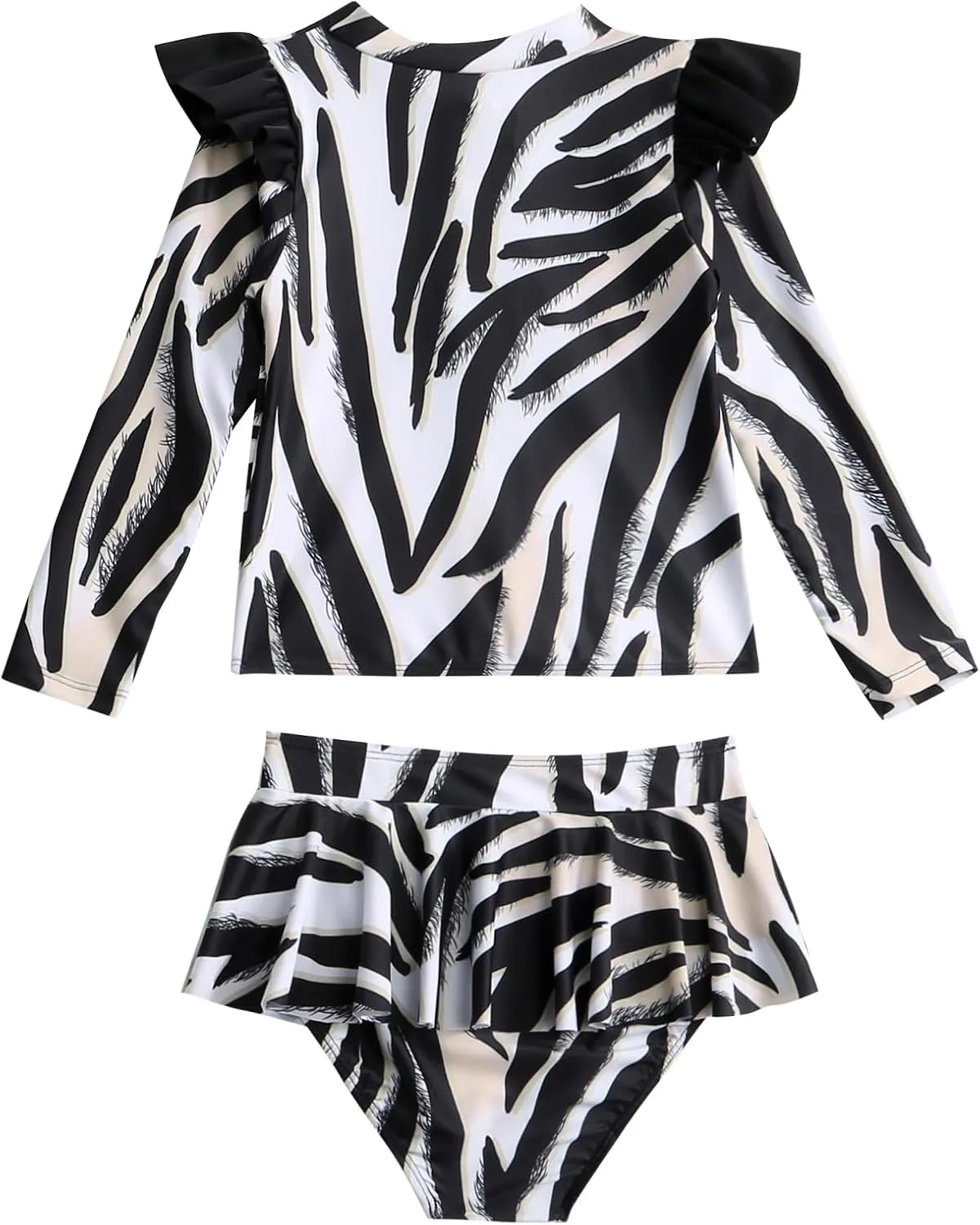 Family Matching Swimsuits Mommy and Me Swimwear Ruffled Printed Bathing Suits and Swim Trunks Sets Girl Beachwear