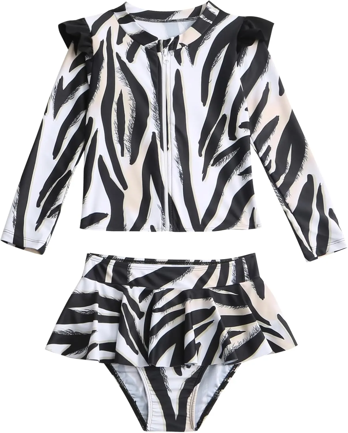 Family Matching Swimsuits Mommy and Me Swimwear Ruffled Printed Bathing Suits and Swim Trunks Sets Girl Beachwear