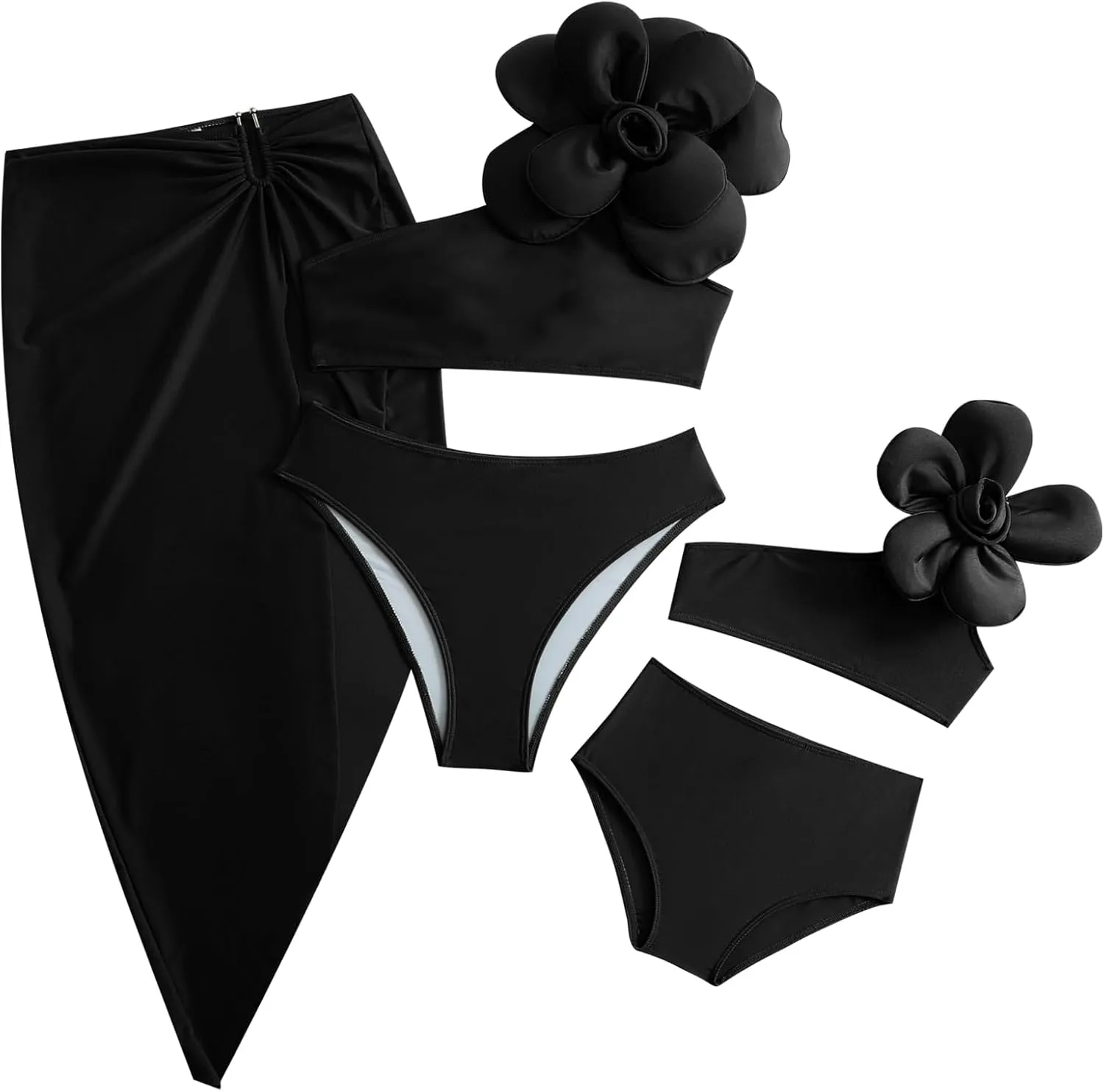 Family Matching Swimsuits Mommy and Me Swimwear Ruffled Printed Bathing Suits and Swim Trunks Sets Girl Beachwear