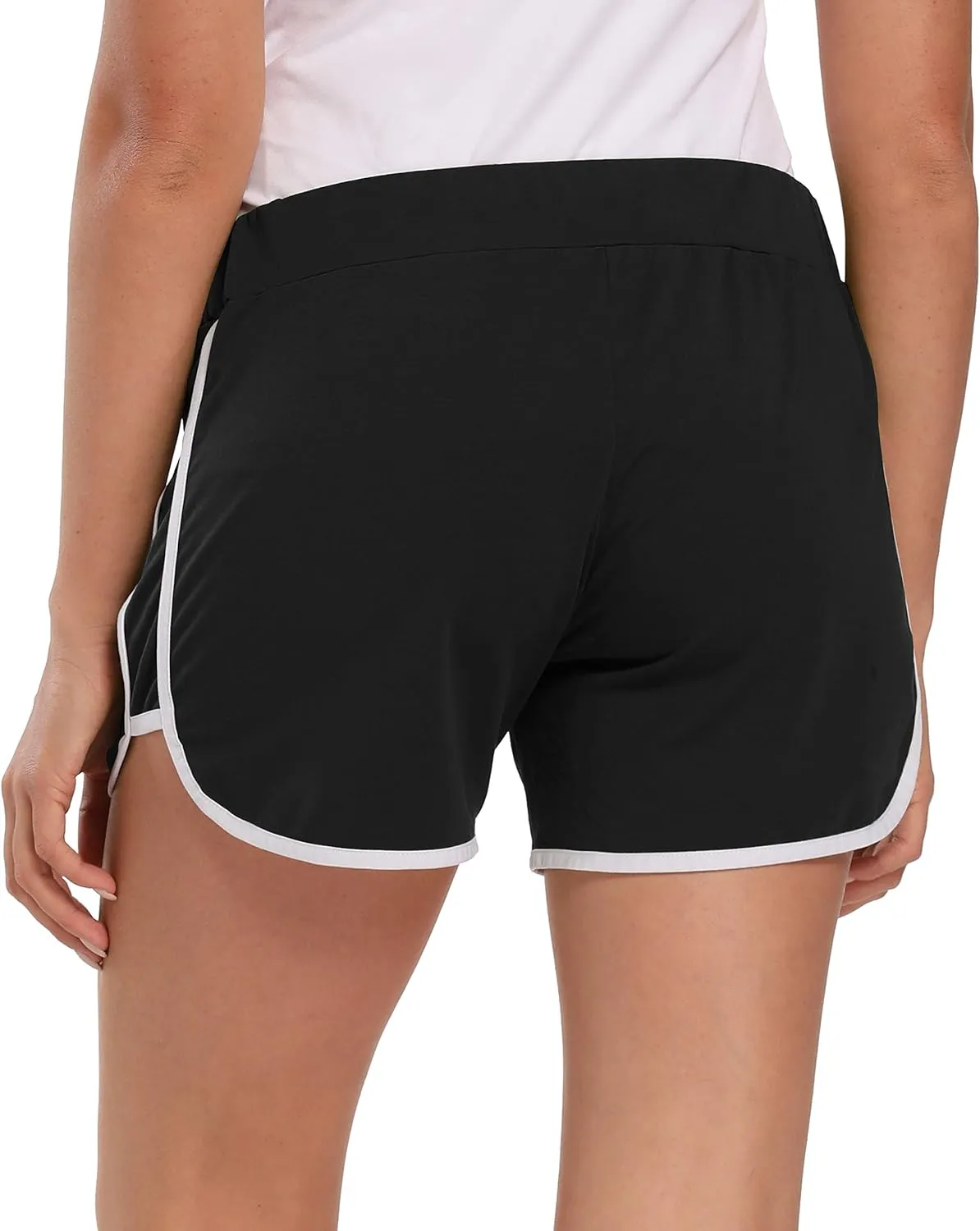 Foucome Women's Maternity Workout Shorts Over The Belly Quick-Dry Athletic Sports Running Shorts