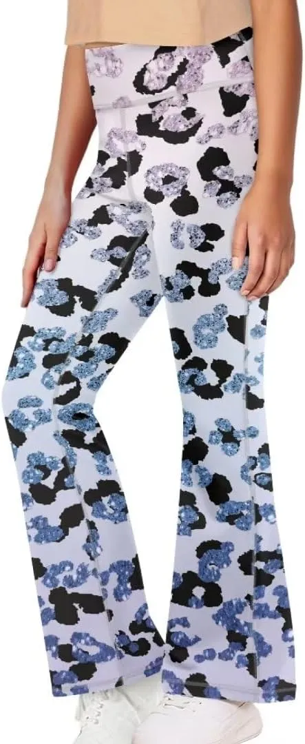 Girls Yoga Pants Size 5-14 Cute Flare Leggings for Girls Bell Bottoms