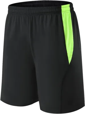 GOKKILRW Mens Athletic Shorts Running Mens Soccer Shorts 9" Mesh Basketball Shorts Active Gym Shorts with Pockets Lightweight