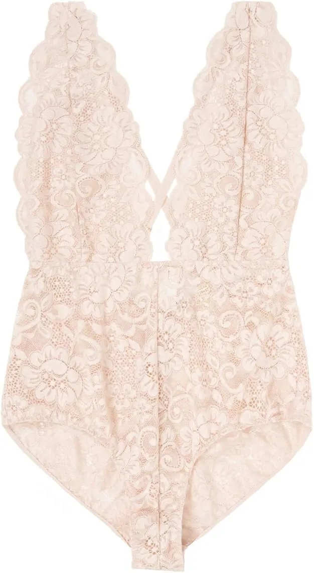 HAH Comin in HAHt Lace Bodysuit Lingerie for Women