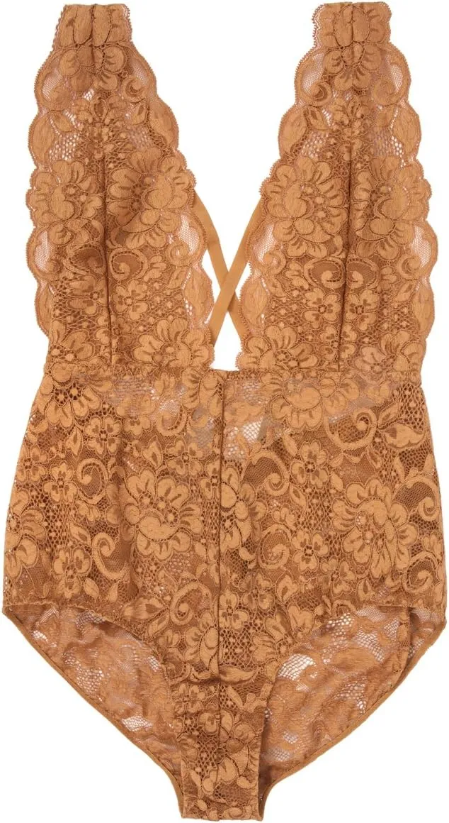 HAH Comin in HAHt Lace Bodysuit Lingerie for Women
