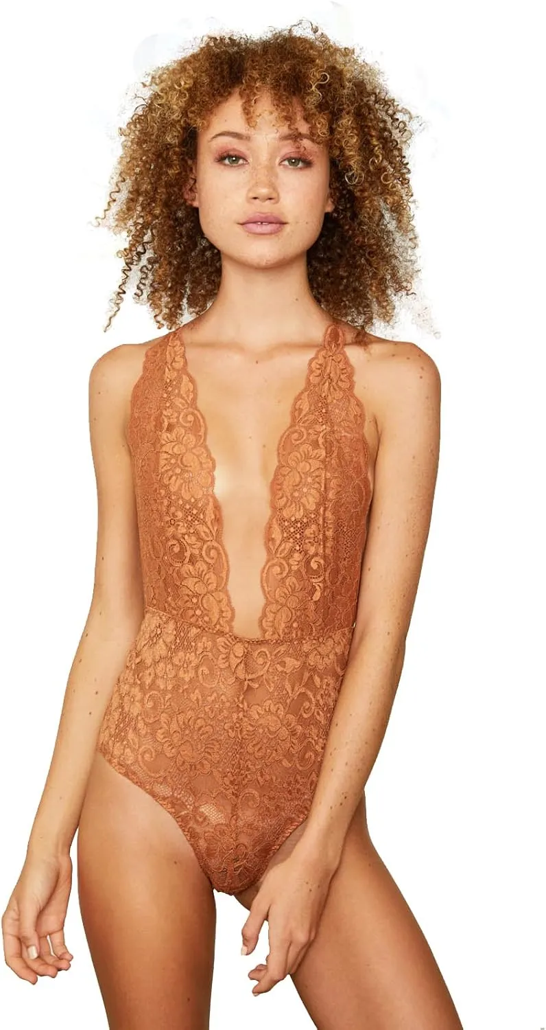 HAH Comin in HAHt Lace Bodysuit Lingerie for Women
