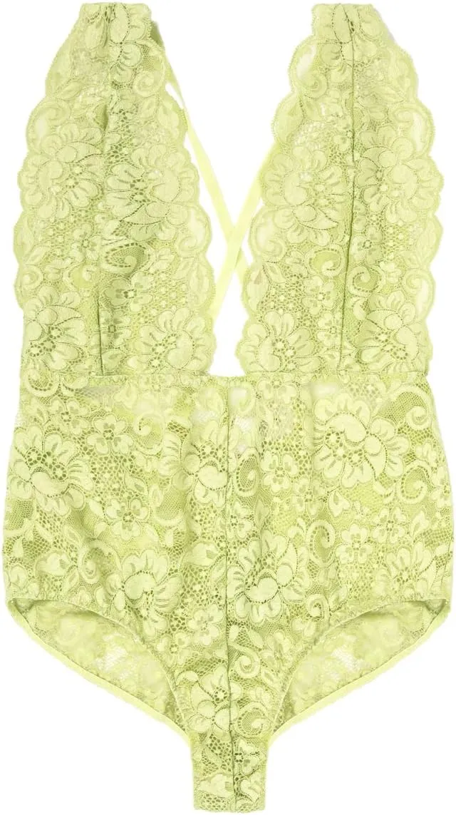 HAH Comin in HAHt Lace Bodysuit Lingerie for Women