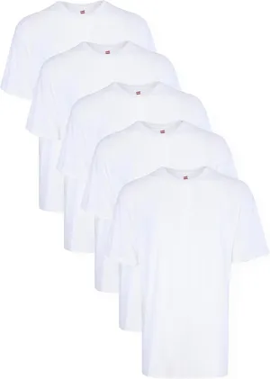 Hanes Men’s Tall 100% Cotton Crew Neck Undershirts, Tagless, Ultra Comfort, Multipack