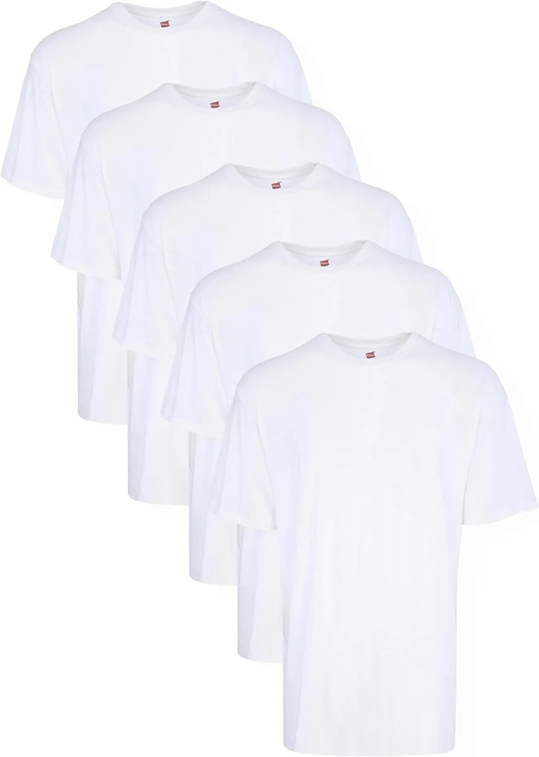 Hanes Men’s Tall 100% Cotton Crew Neck Undershirts, Tagless, Ultra Comfort, Multipack