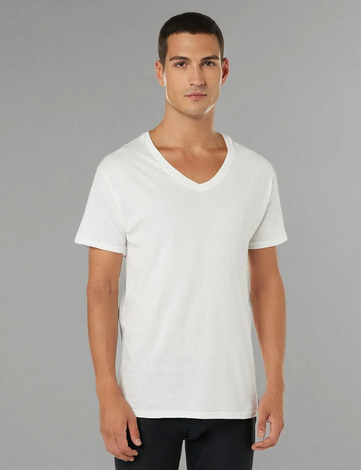 Hanes Men's Undershirt Pack, V-Neck Cotton Undershirts, Moisture-Wicking Undershirts, Odor-Control V-Neck Tees, Multipack