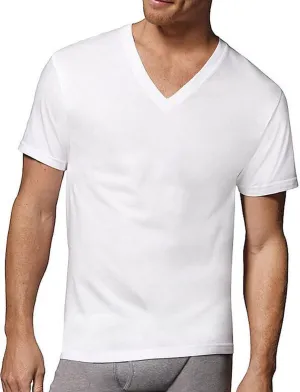 Hanes Men's Undershirt Pack, V-Neck Cotton Undershirts, Moisture-Wicking Undershirts, Odor-Control V-Neck Tees, Multipack