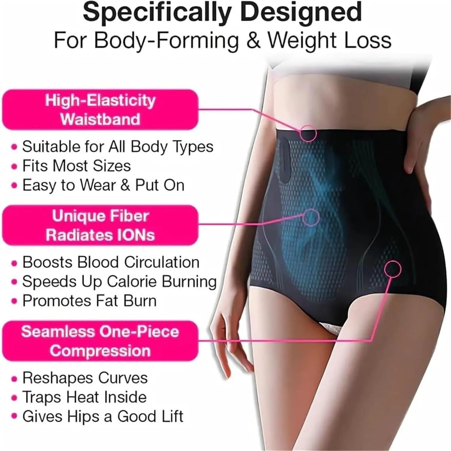 High Waisted Strong Girdle Seamless Ladies' Liquid Belly Hip Lifting Pants Body Shaper Boyshorts High Waist Underwear
