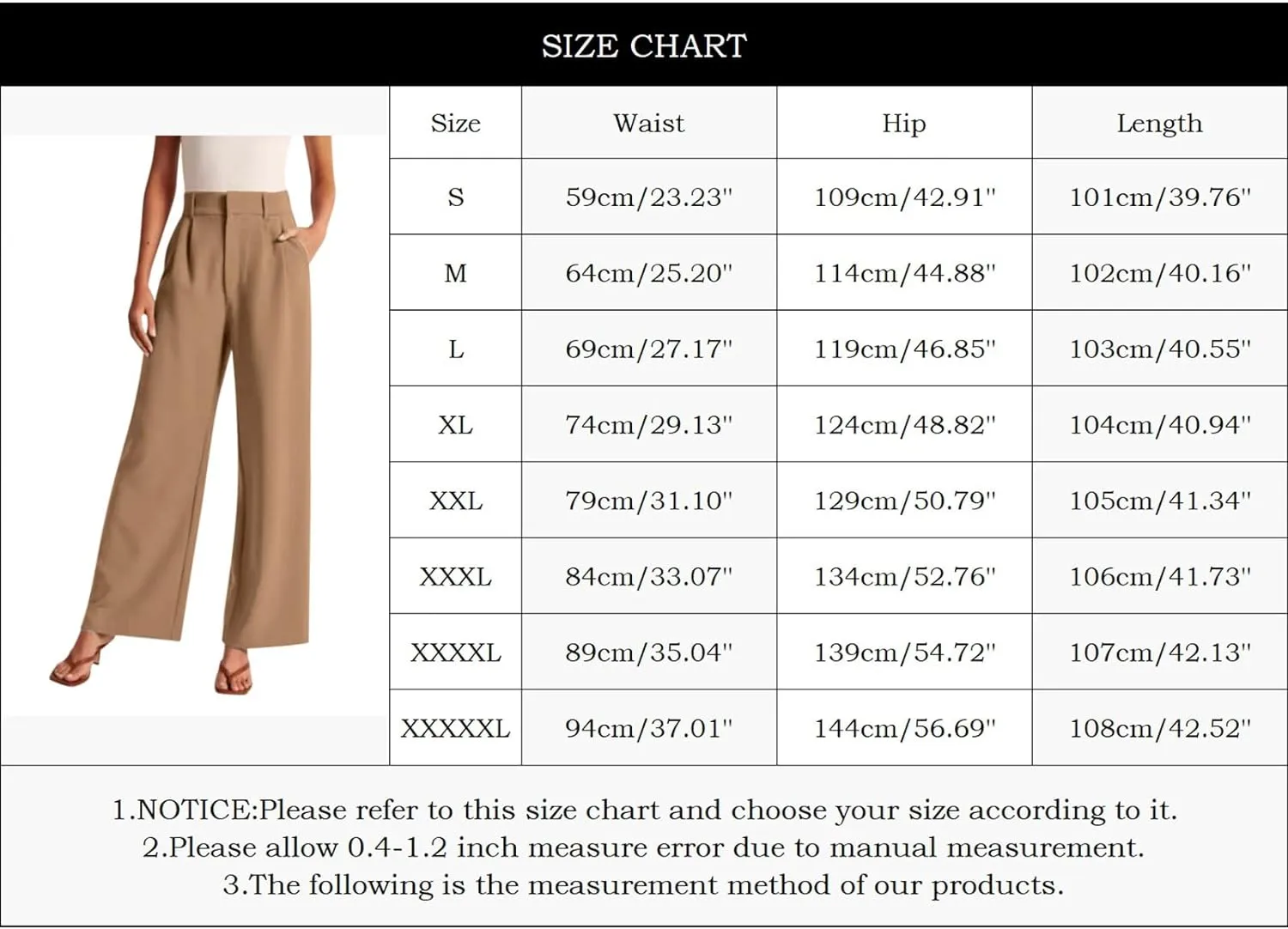 High Waisted Work Pants for Women Business Casual Outfits 2025 Office Dressy Pants Trousers with Pockets