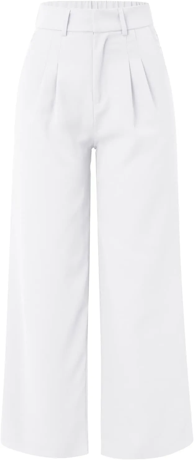 High Waisted Work Pants for Women Business Casual Outfits 2025 Office Dressy Pants Trousers with Pockets
