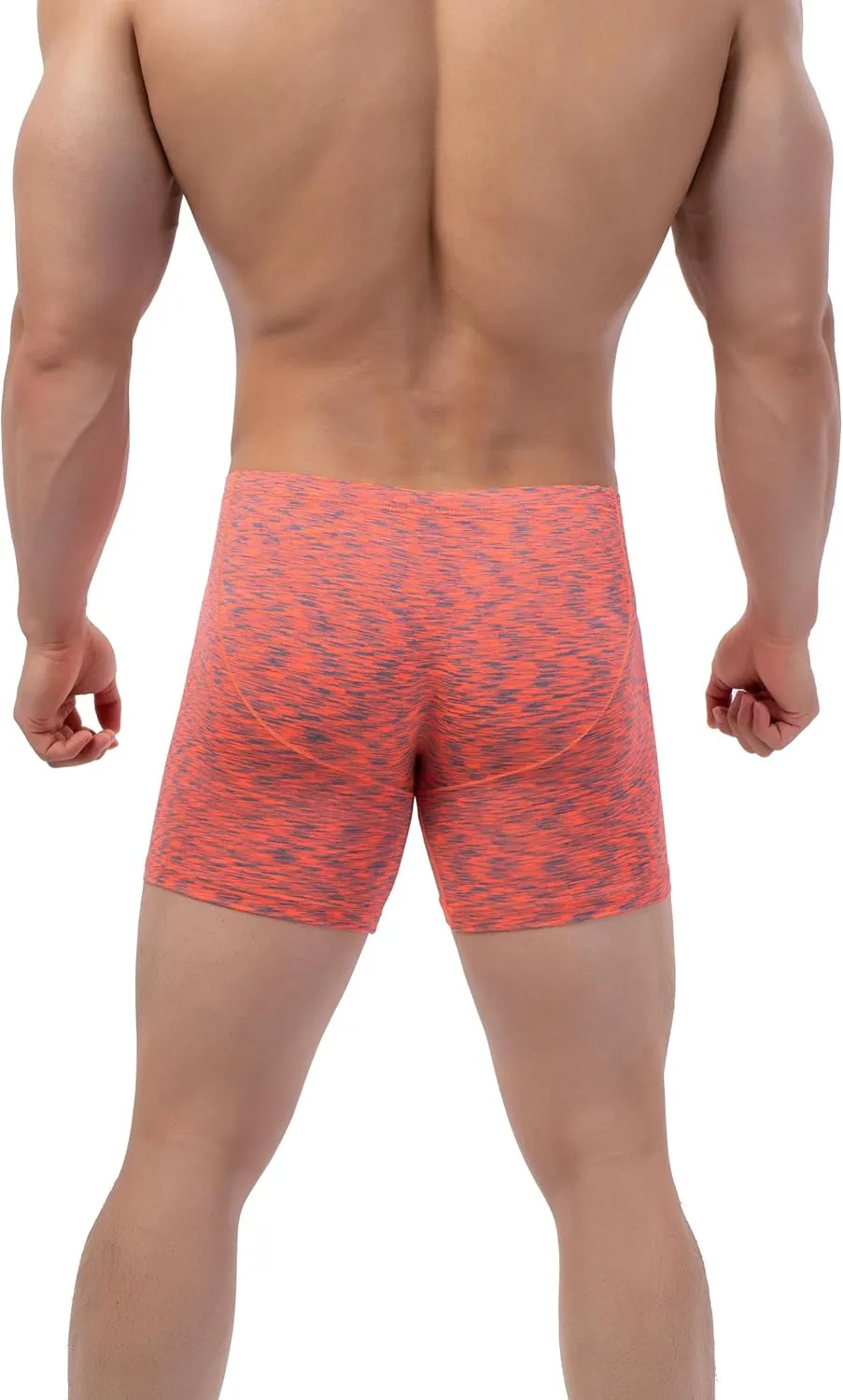 IKINGSKY Men's Quick-dry Long Leg Boxer Briefs Sexy Bulge Trunks No Ride Up Shorts Underwear Seamless Front Under Panties