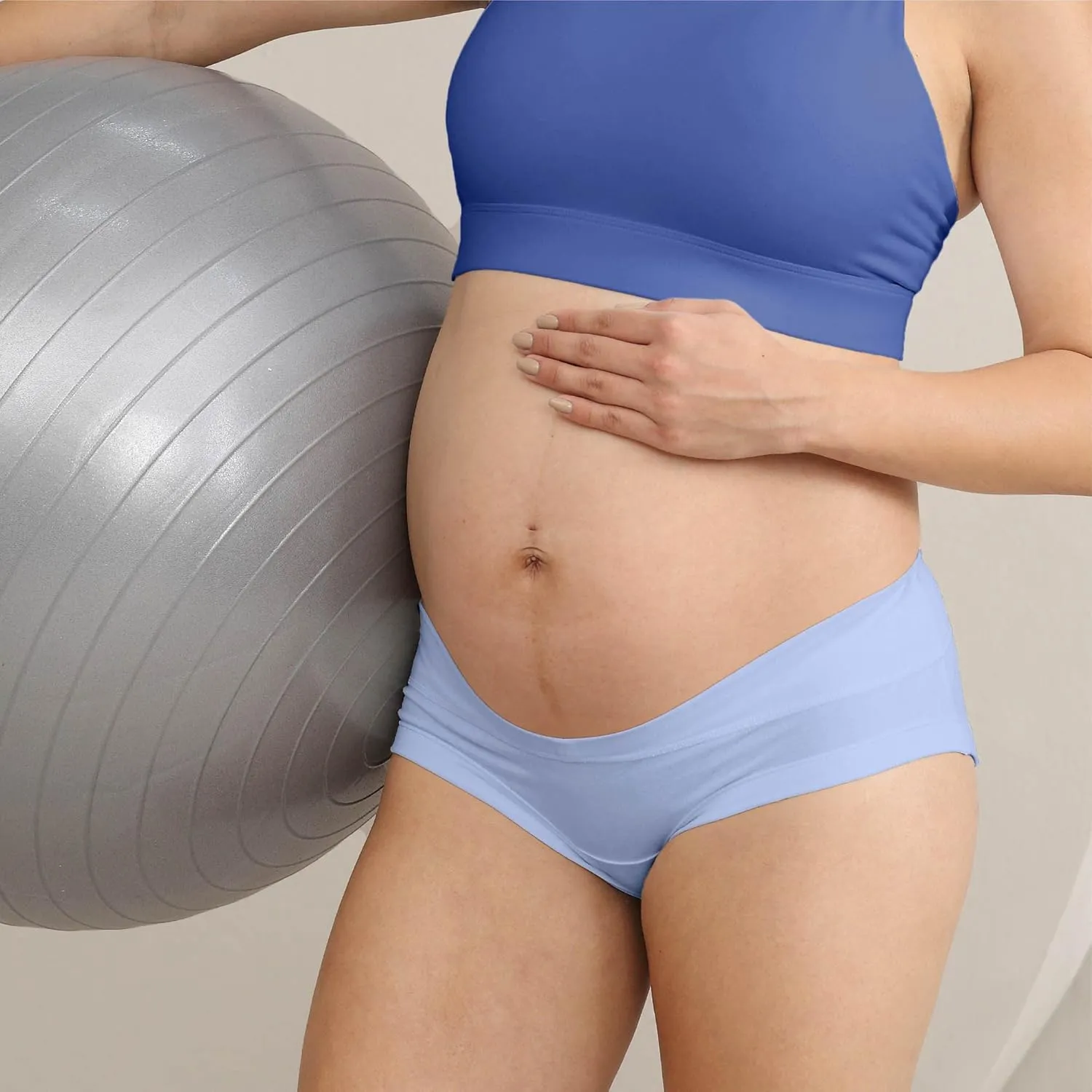 Intimate Portal Maternity Underwear Cotton Pregnancy Postpartum Panties Under the Bump Boyshort Briefs