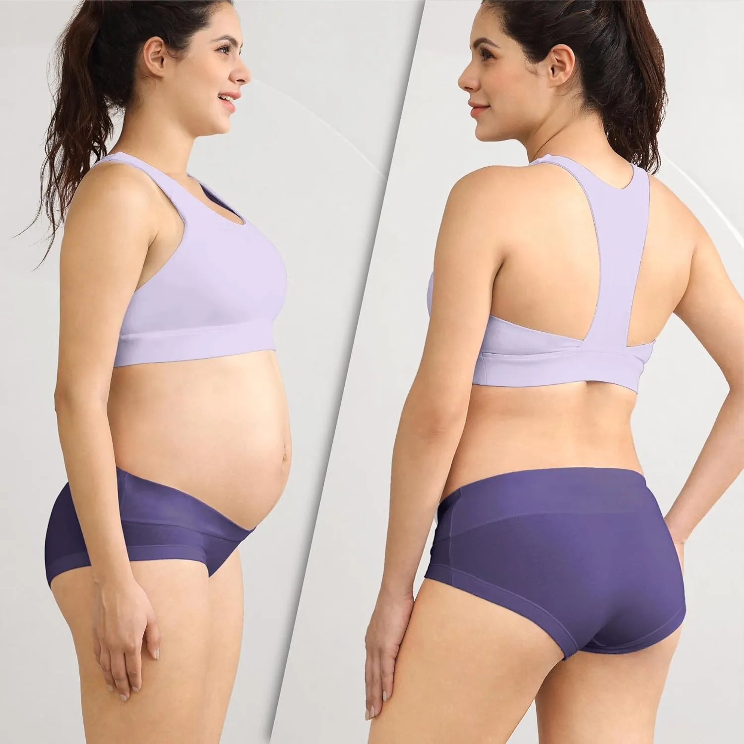 Intimate Portal Maternity Underwear Cotton Pregnancy Postpartum Panties Under the Bump Boyshort Briefs