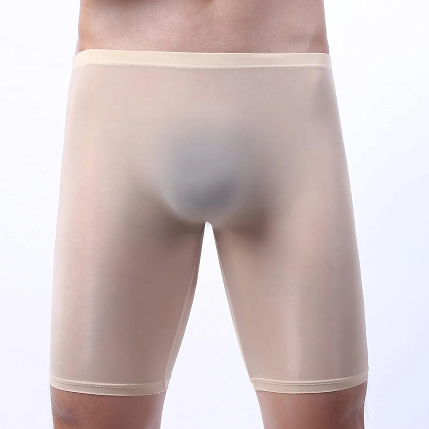 JEKE-DG Men 's Silky Boxer Briefs Short Ice Silk Sports-Inspired Underwear Transparent Underwear Boxer Shorts