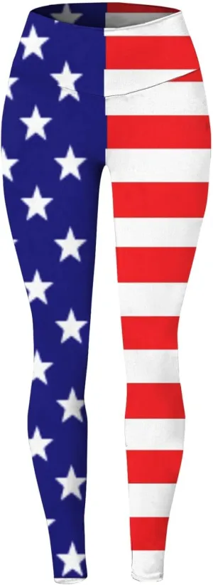 Leisure Leggings Women High Waist Skinny Yoga Pants Stripe Print Gym Workout Running Tights Compression Bottoms,Blue,XXL