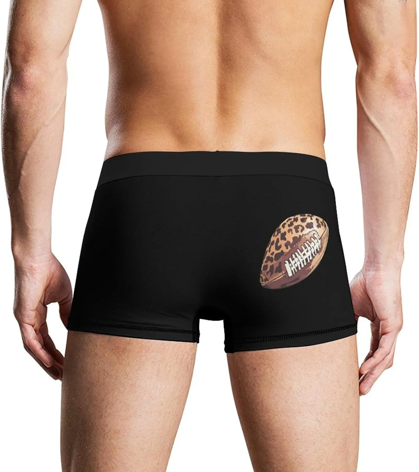 Leopard Football Men's Tight Boxer Briefs Breathable Underwear Soft Stretch Trunks