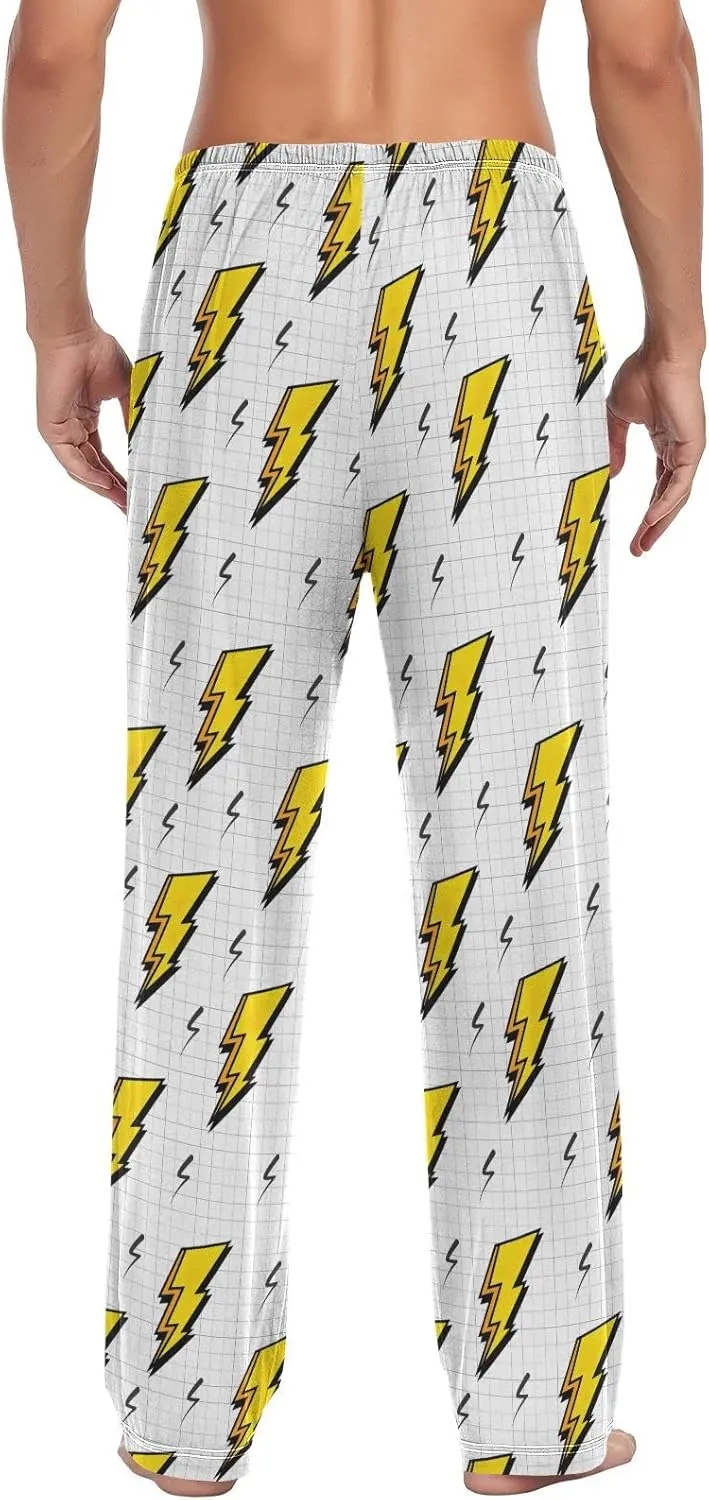 linqin Men's Pajama Pant Chrysanthemum Comfy Soft Lounge Sleep Pants Pajama Bottoms