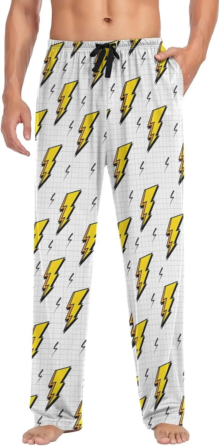 linqin Men's Pajama Pant Chrysanthemum Comfy Soft Lounge Sleep Pants Pajama Bottoms