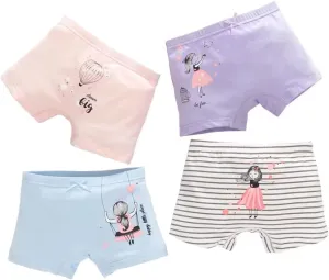 Little Girls Cotton Boy Shorts Toddler Panties Baby Princess Underwear (Pack of 5)