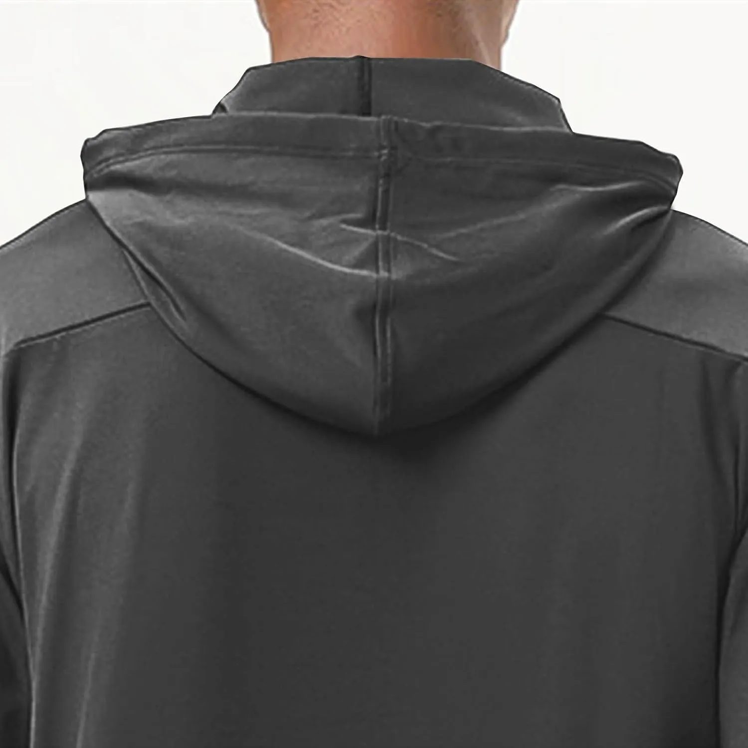Long Sleeve Active Hoodie Lightweight Workout Upf 50  UV Sun Protection Hooded Fishing Sports Running Shirts for Men