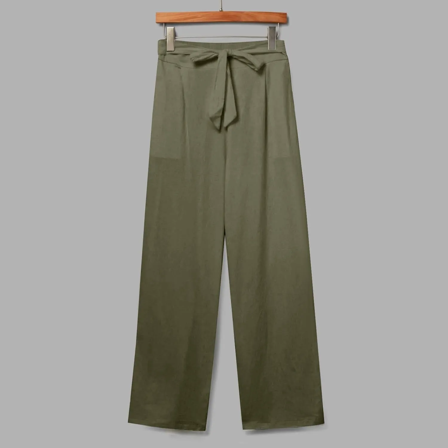 Lounge Pants Women Flowy Beach Pants Linen Palazzo Pants Summer Elastic Pants Workout Soft Pants Long Trousers