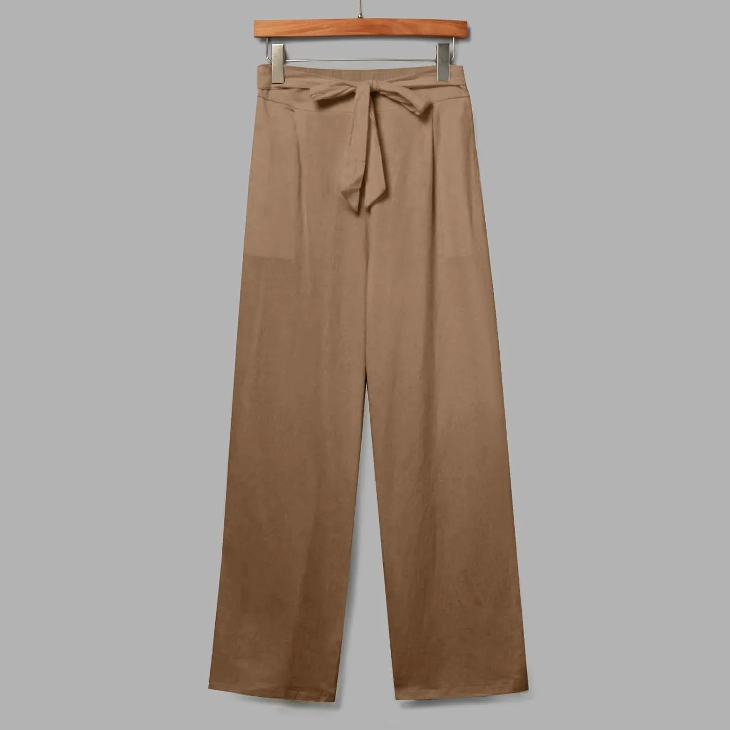 Lounge Pants Women Flowy Beach Pants Linen Palazzo Pants Summer Elastic Pants Workout Soft Pants Long Trousers