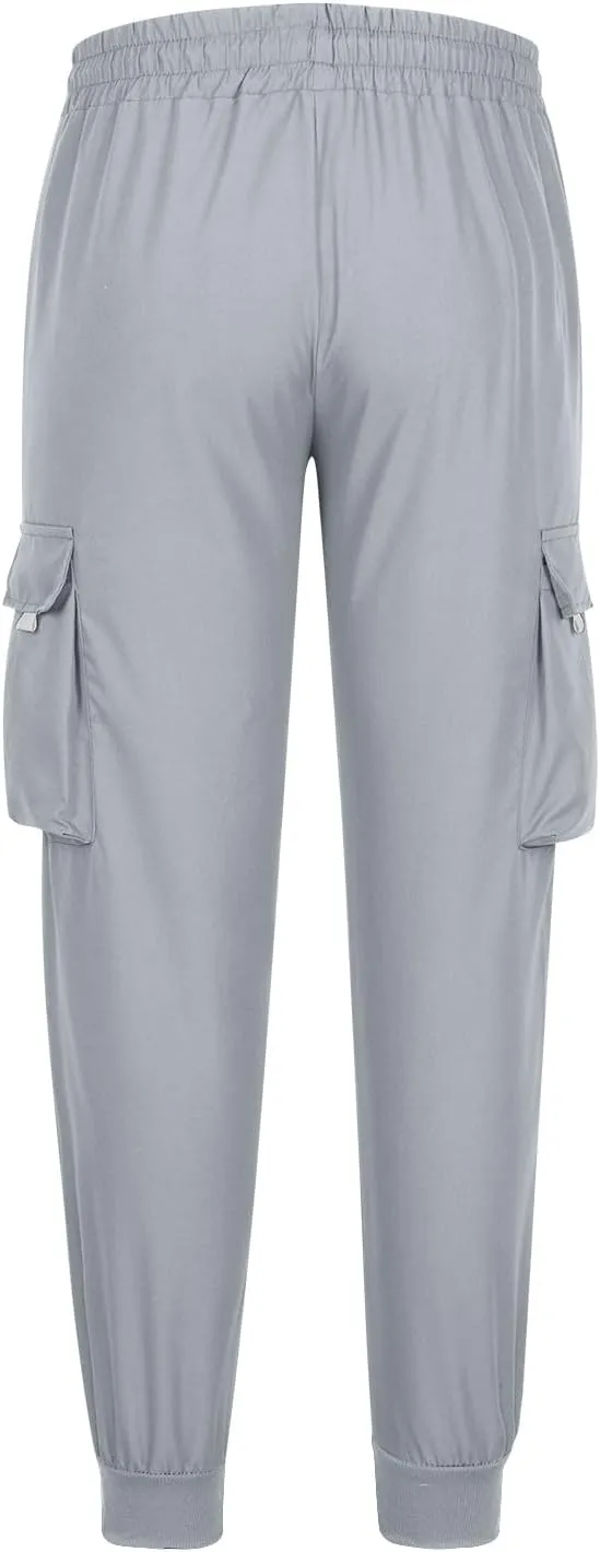 Men Belted Foot Cargo Pants Elastic Waist Slacks Pants Drawstring Gym Pants Outdoor Relaxed Fit Pants Comfy Pants