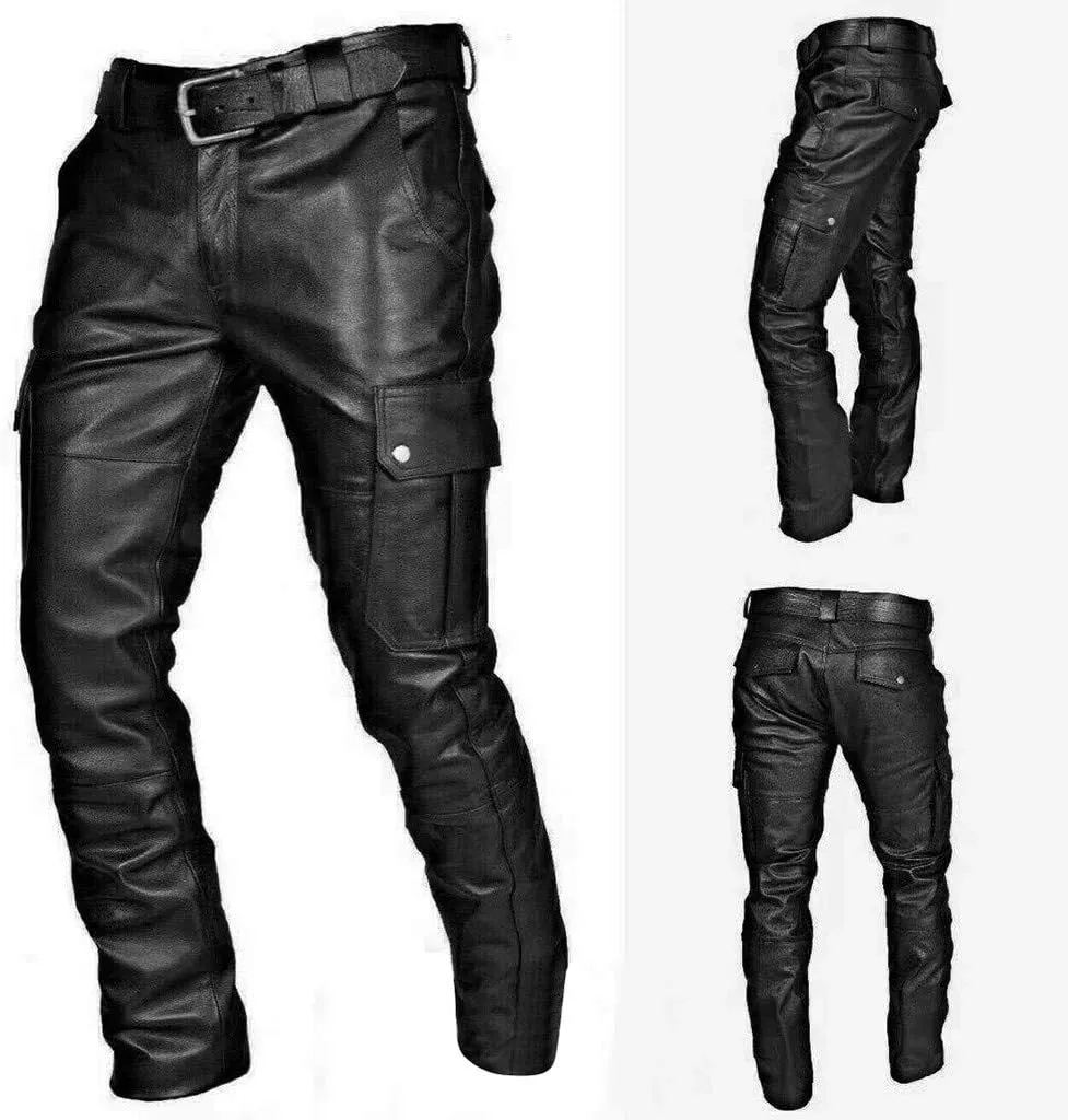 Men Cargo Combat Pants Casual Cotton Stretch Pant Cuffed Sweatpant Joggers Loose Fit Sports Gym Jogger Bottoms